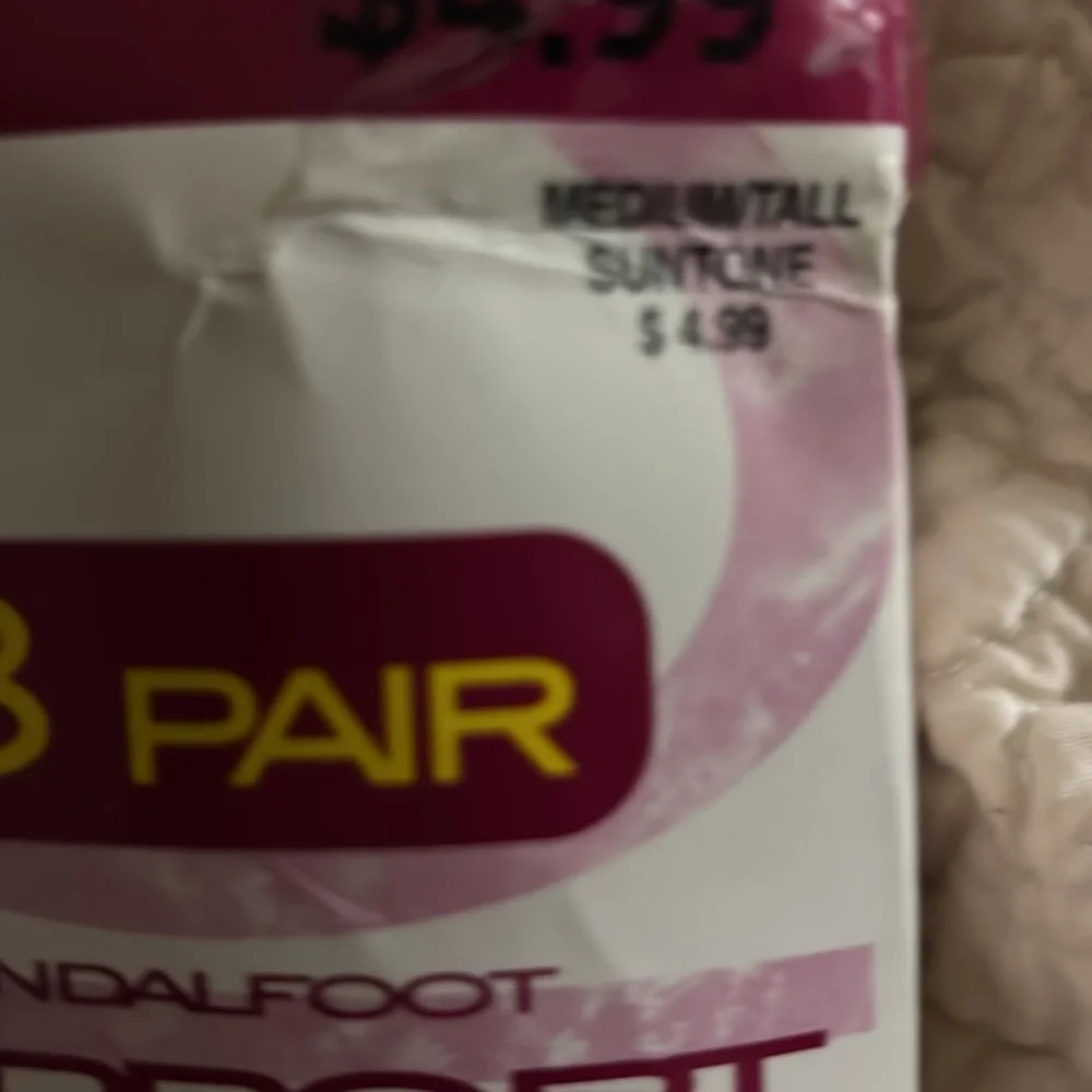 Vintage Basic Editions Sandalfoot Support Pantyhose 3 Pair